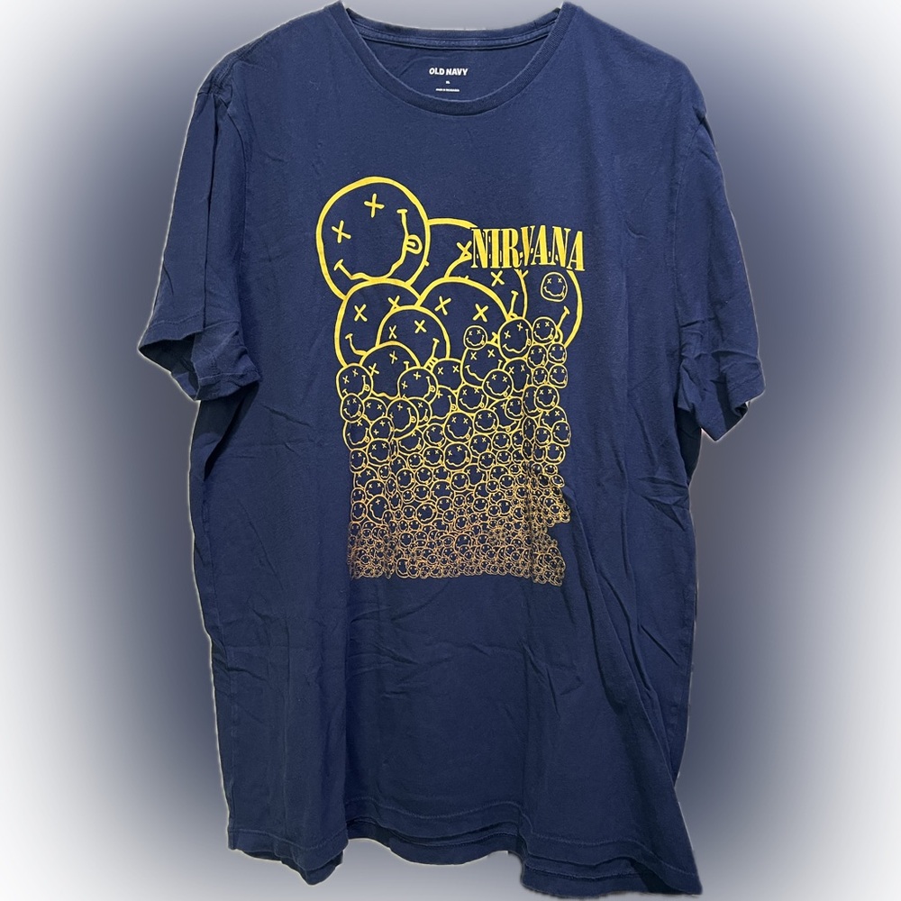 Old Navy Navy Blue Graphic T-Shirt